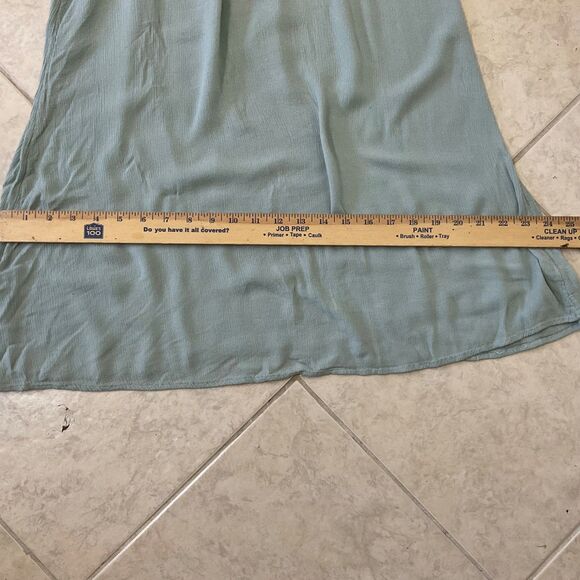 Urban Outfitters Smocked Wide Leg  jumpsuit Romper halter women‘s M green Boho - Picture 11 of 16